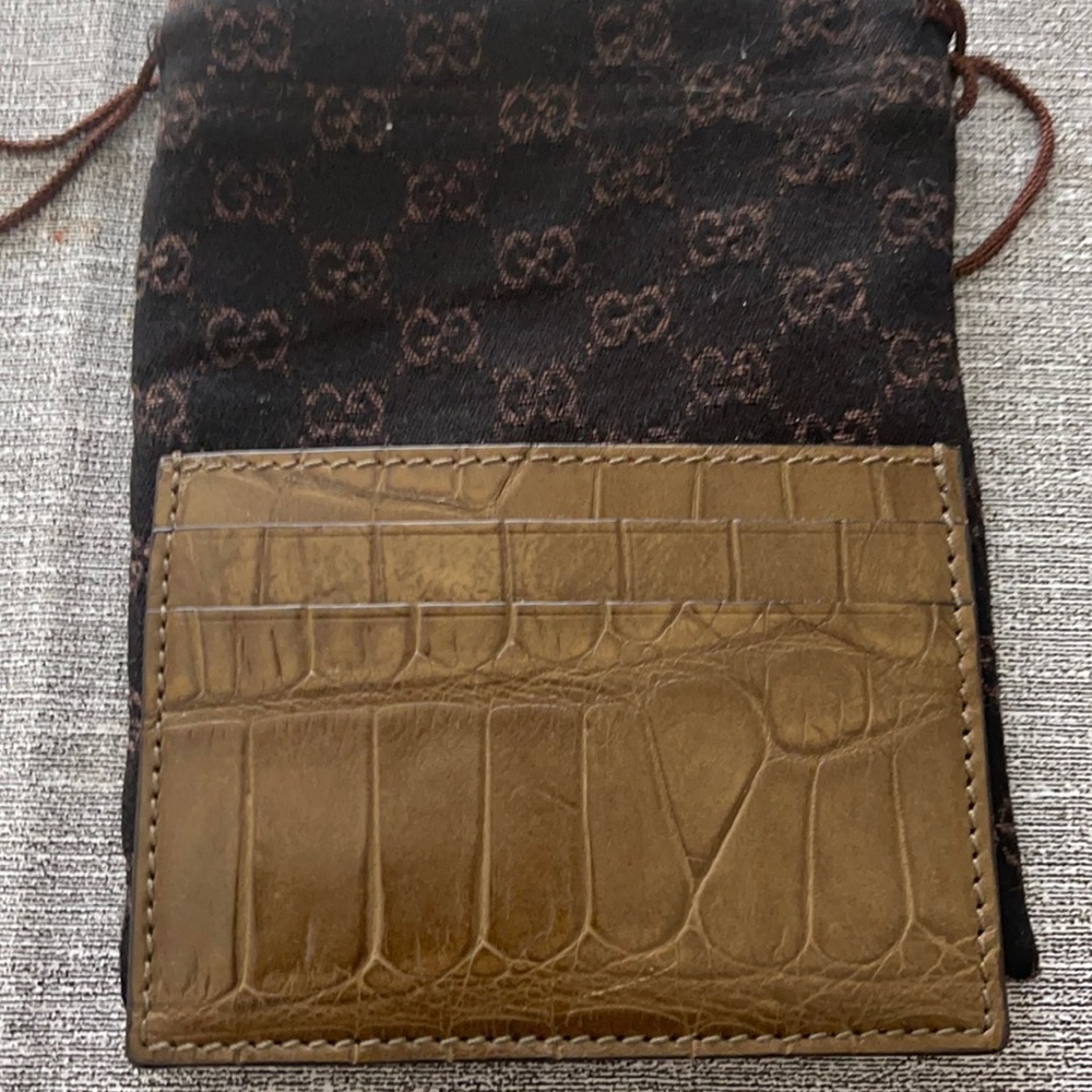Gucci Crocodile Card Holder ABSOLUTE FIRE🔥 🔥🔥
